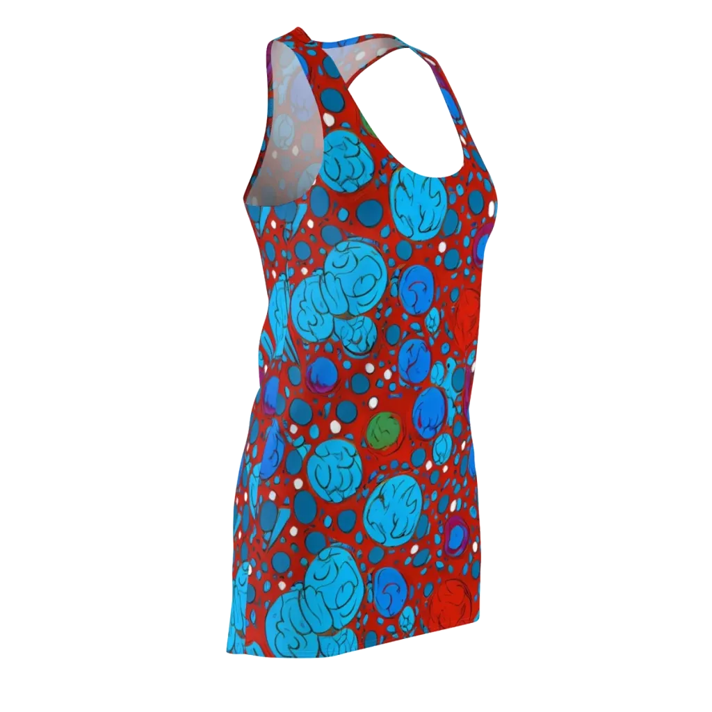 Scarlet Orbit on Racerback Dress — Front Side