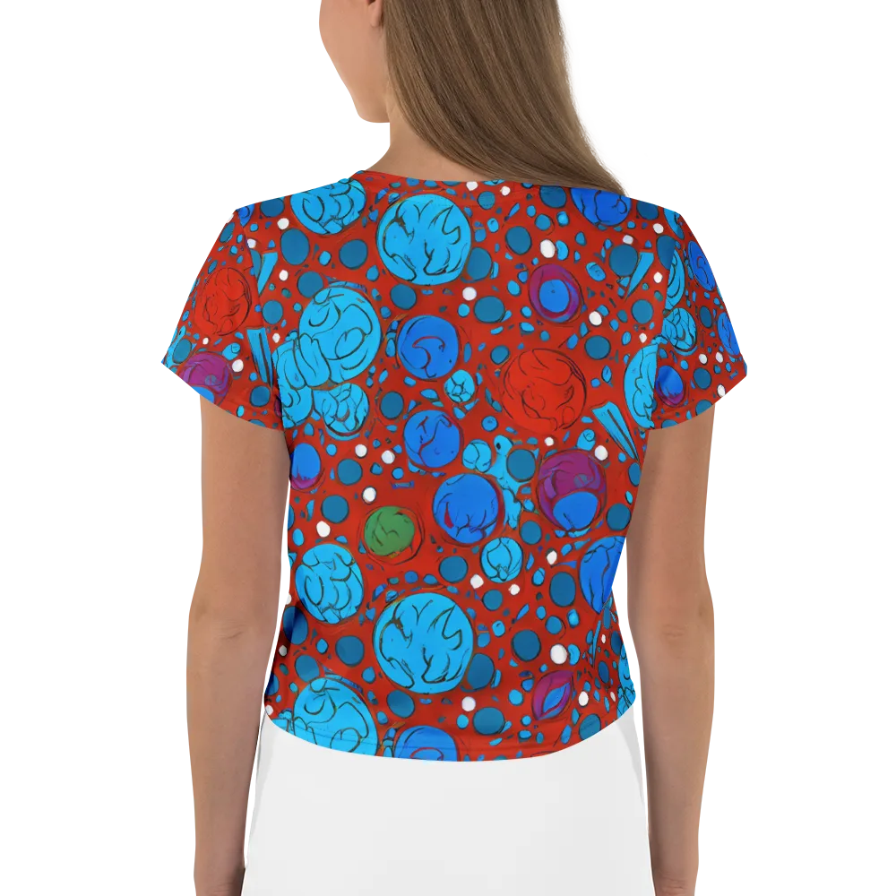 Scarlet Orbit on Crop Tee — Back