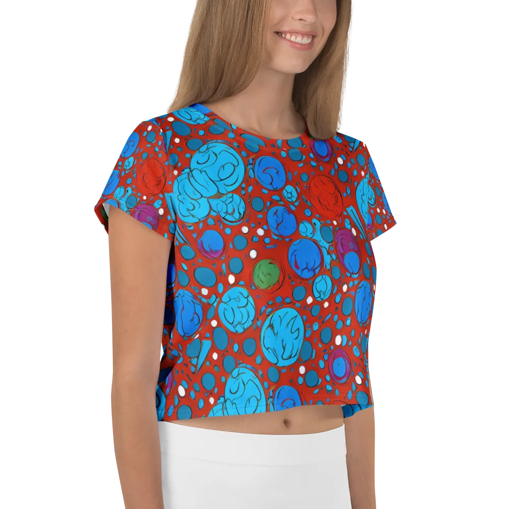 Scarlet Orbit on Crop Tee — Right