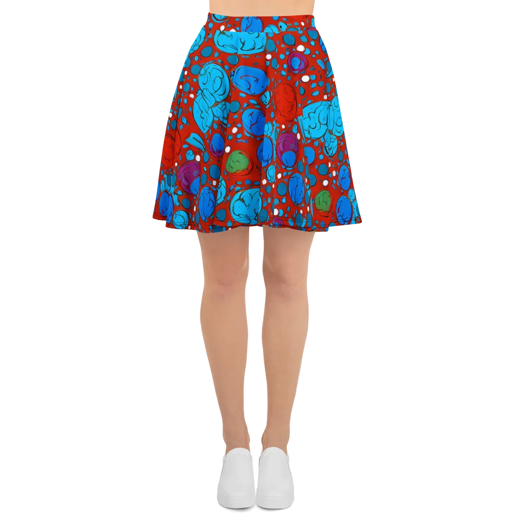 Scarlet Orbit on Skater Skirt — Front