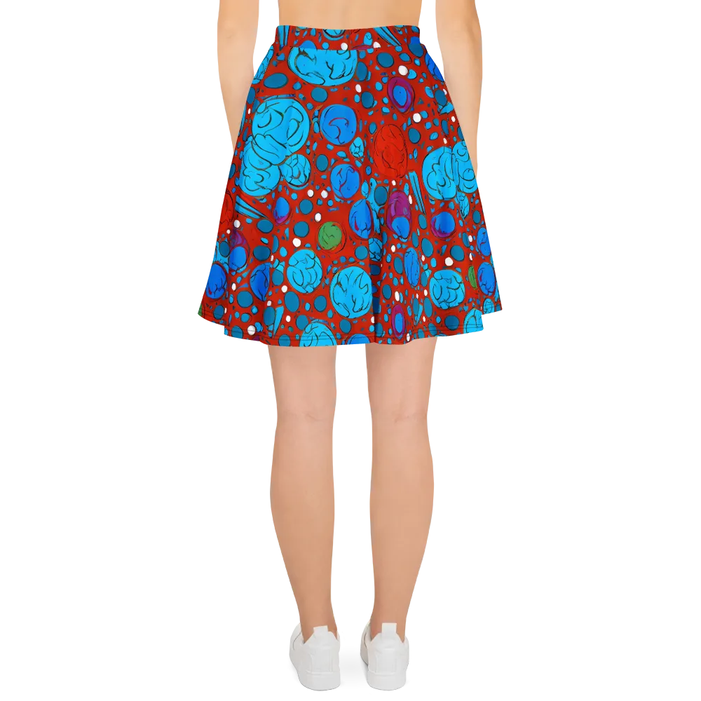 Scarlet Orbit on Skater Skirt — Back