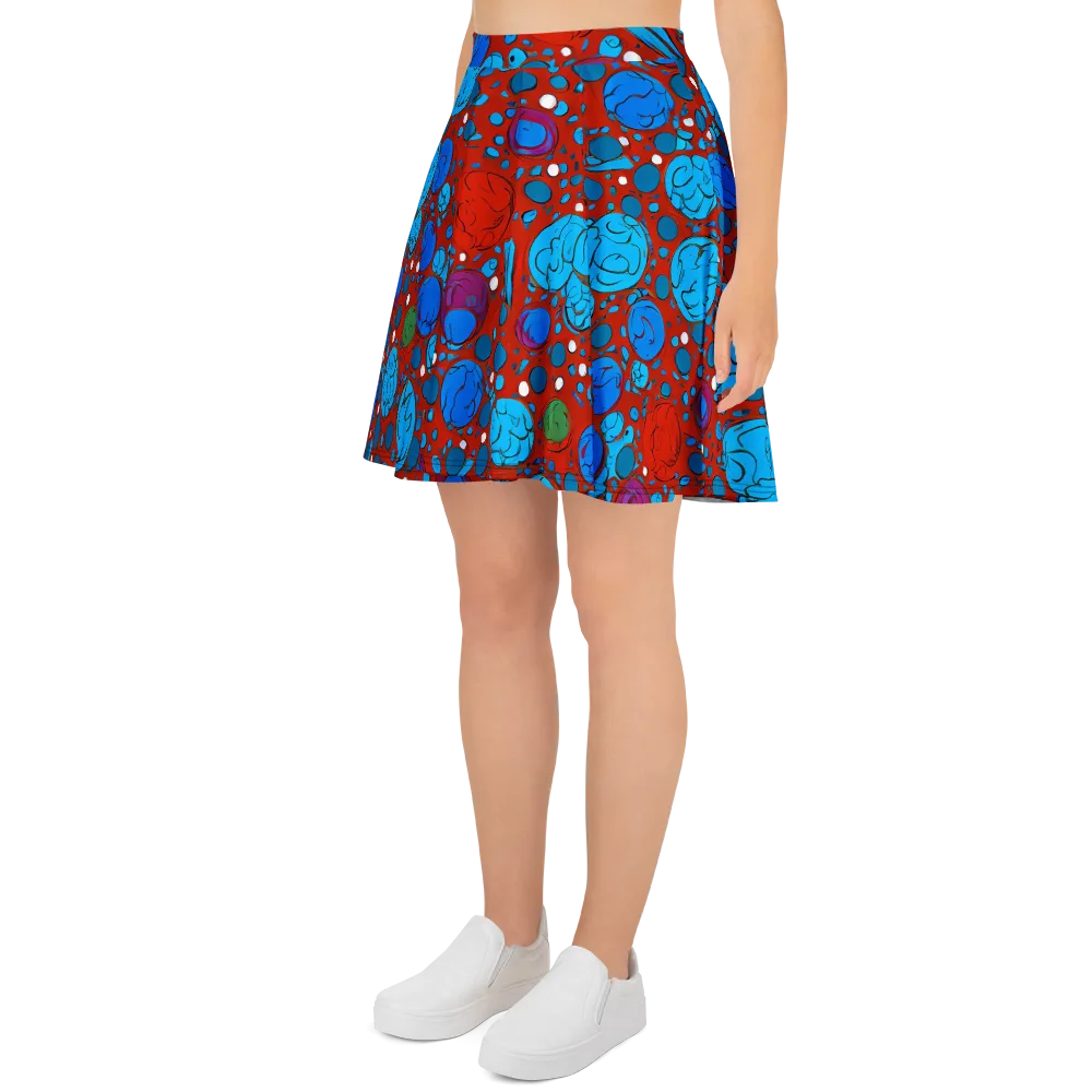 Scarlet Orbit on Skater Skirt — Left