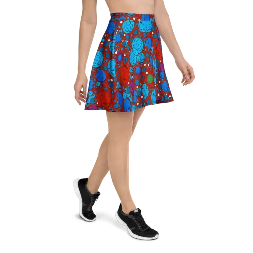 Scarlet Orbit on a Skater Skirt