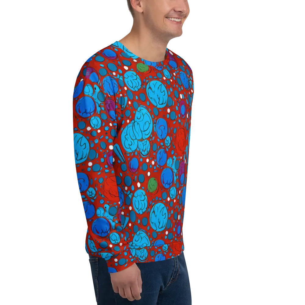 Scarlet Orbit on Sweatshirt — Right Front