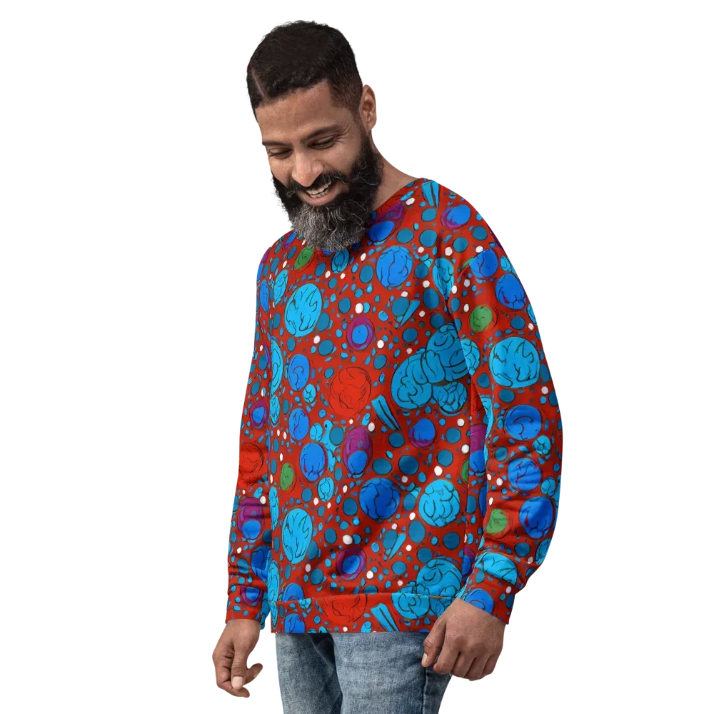 Scarlet Orbit on Sweatshirt — Left Front