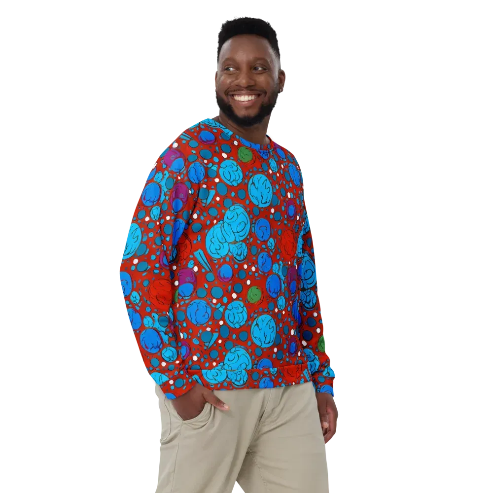 Scarlet Orbit on Sweatshirt — Front