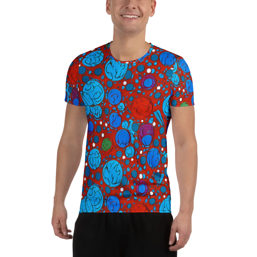 Scarlet Orbit on Men's Athletic T-Shirt — Front