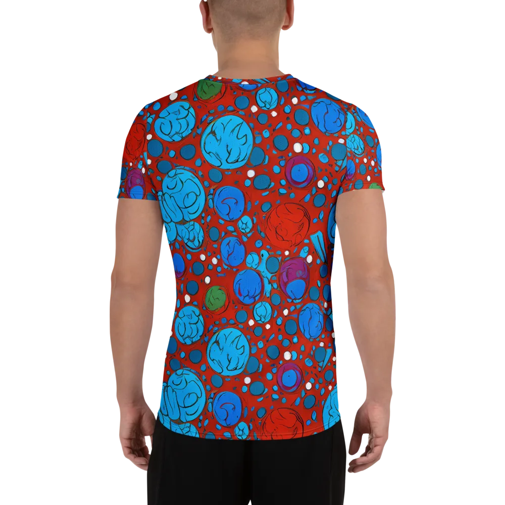 Scarlet Orbit on Men's Athletic T-Shirt — Back