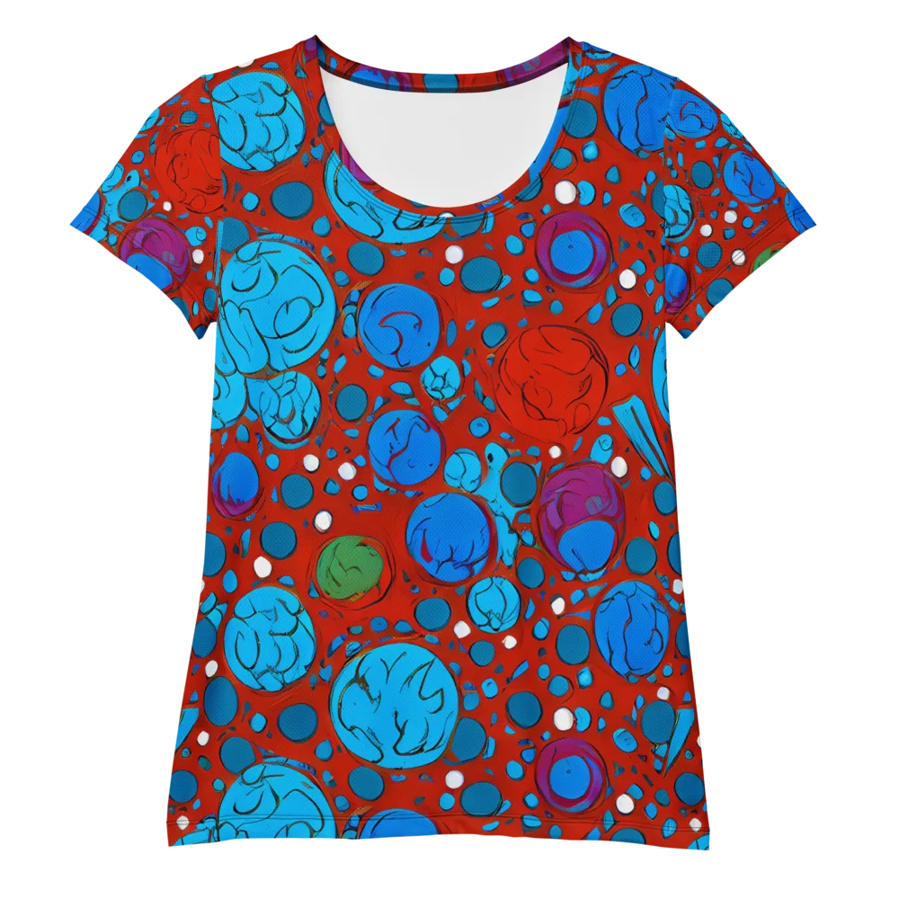 Scarlet Orbit on Women's Athletic T-Shirt — Front