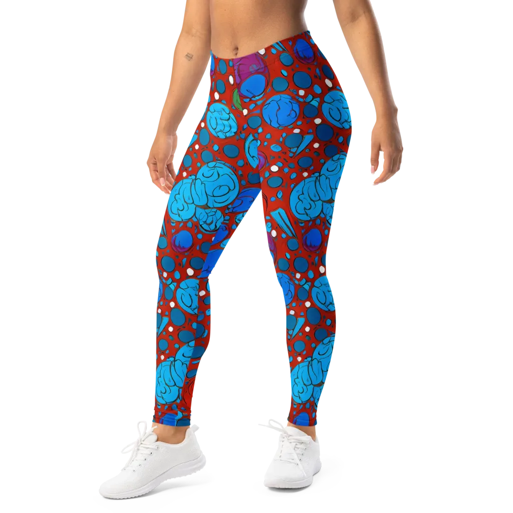 Scarlet Orbit on Leggings — Left Front