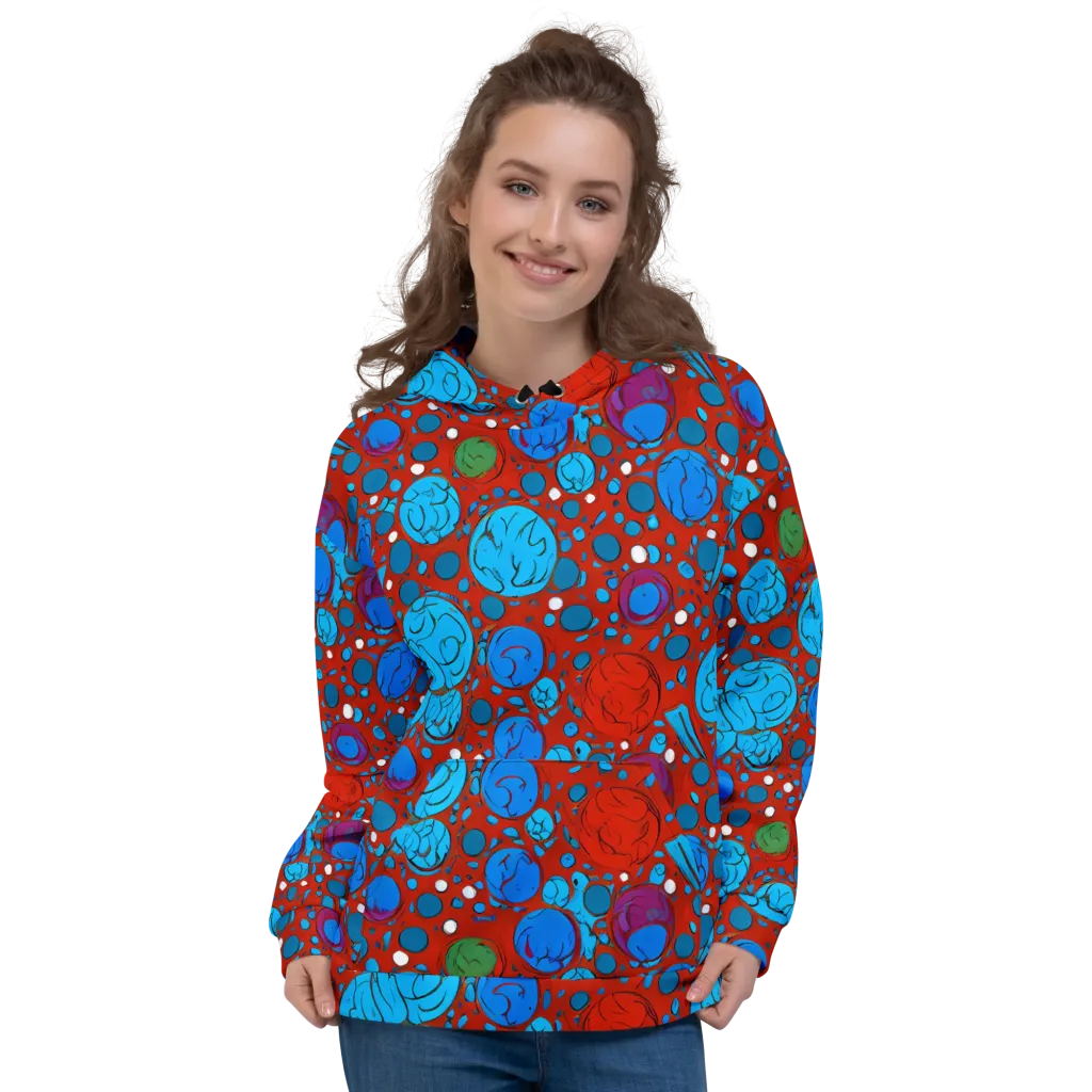 Scarlet Orbit on Hoodie — Front