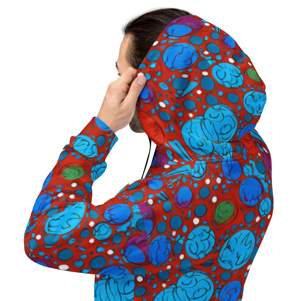 Scarlet Orbit on Hoodie — Back
