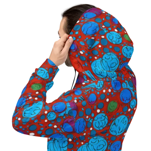 Scarlet Orbit on a Hoodie