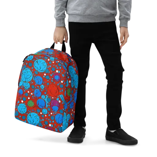 Scarlet Orbit on a Minimalist Backpack