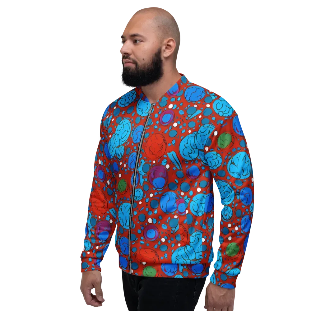 Scarlet Orbit on Bomber Jacket — Left