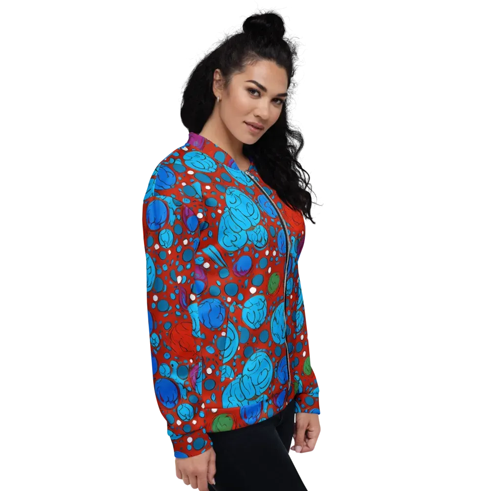 Scarlet Orbit on Bomber Jacket — Right