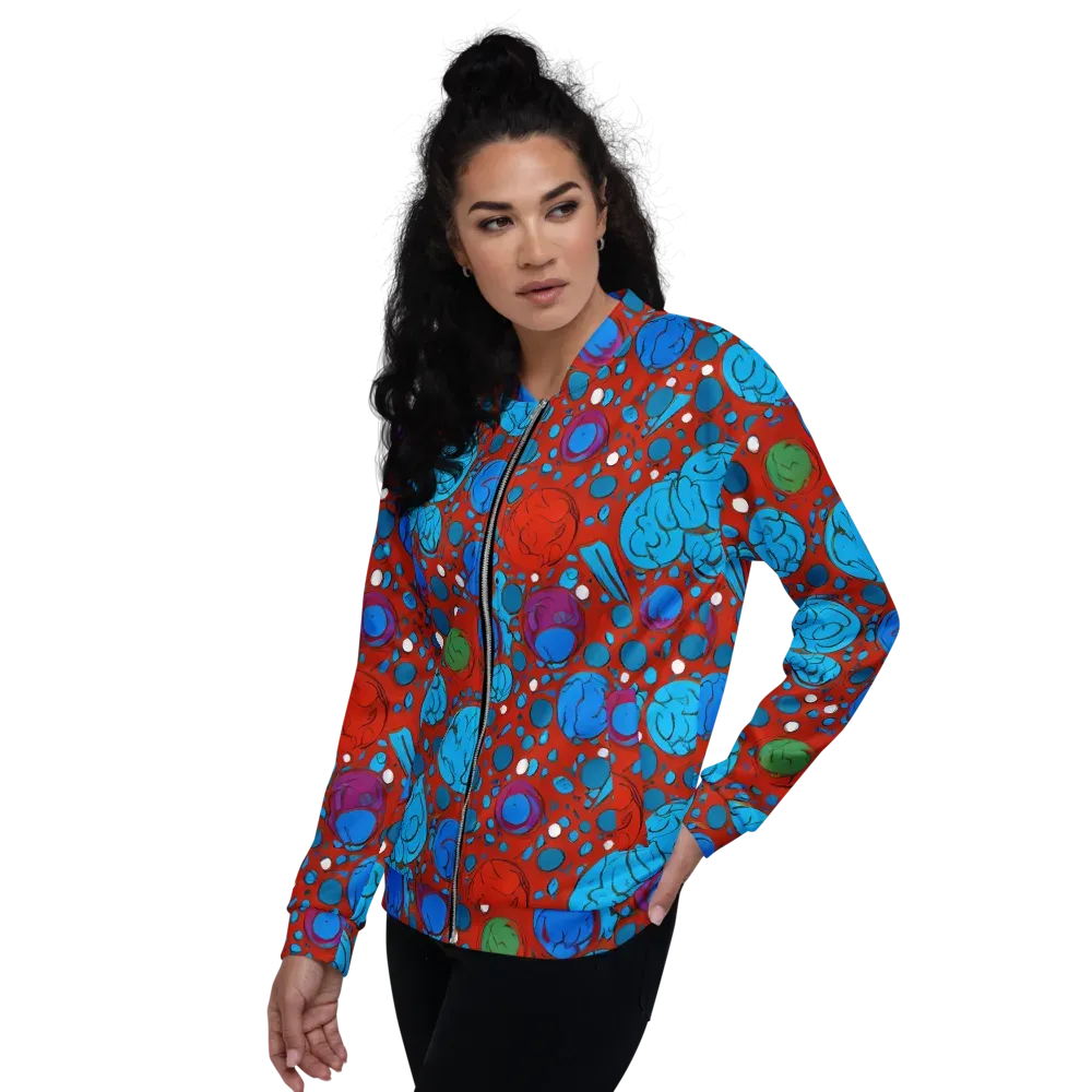 Scarlet Orbit on Bomber Jacket — Left