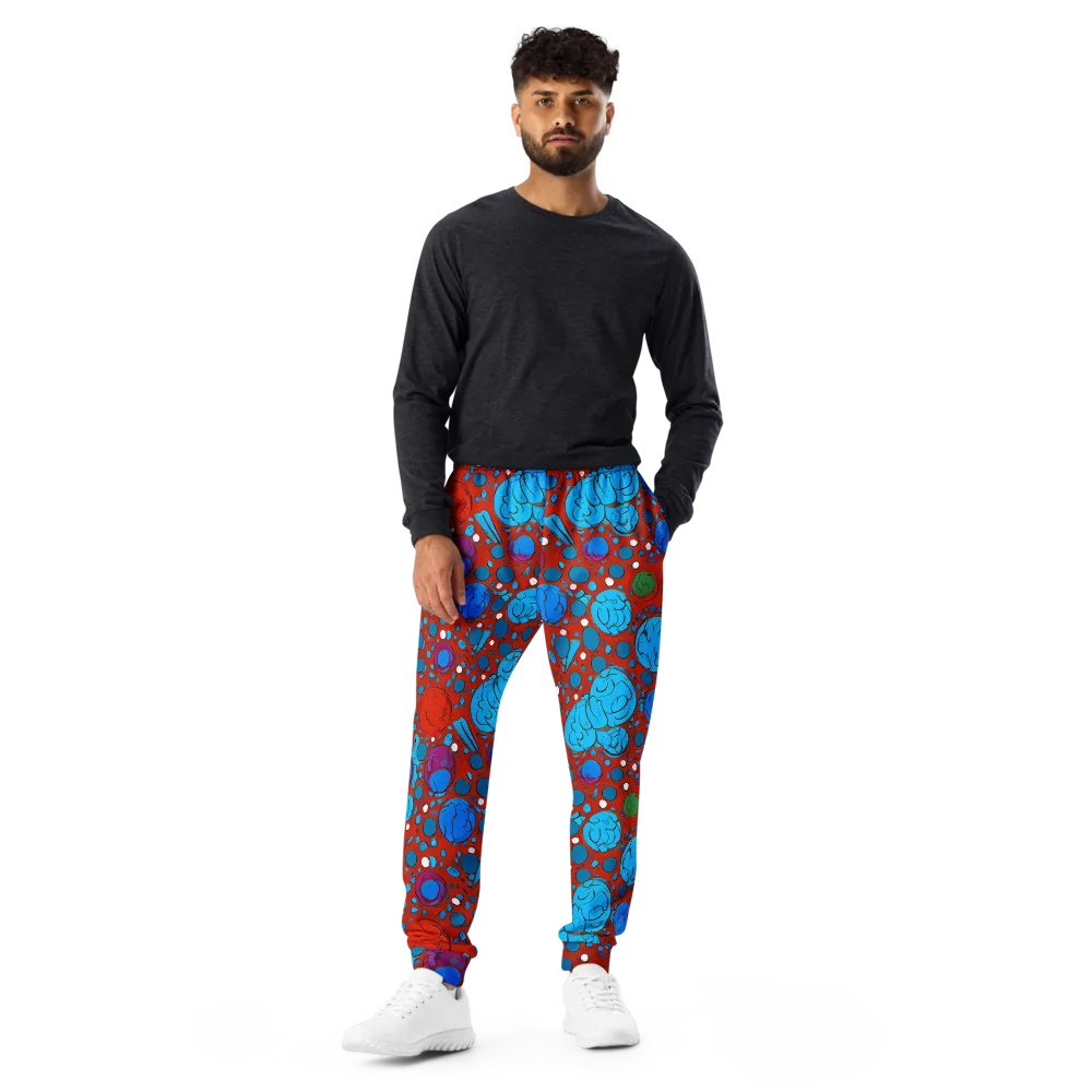 Scarlet Orbit on Men's Joggers — Front