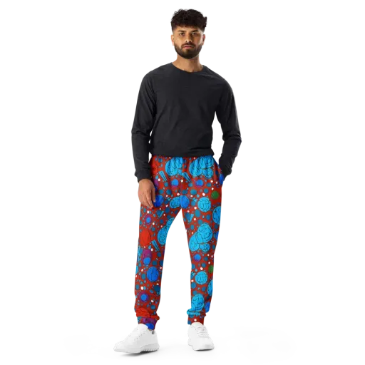 Scarlet Orbit on a Men's Joggers