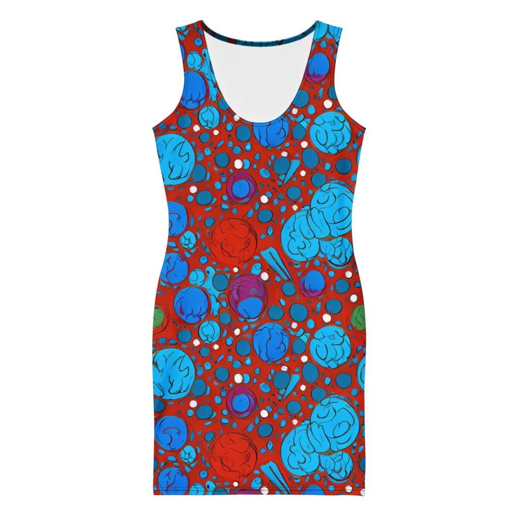 Scarlet Orbit on Bodycon Dress — Front