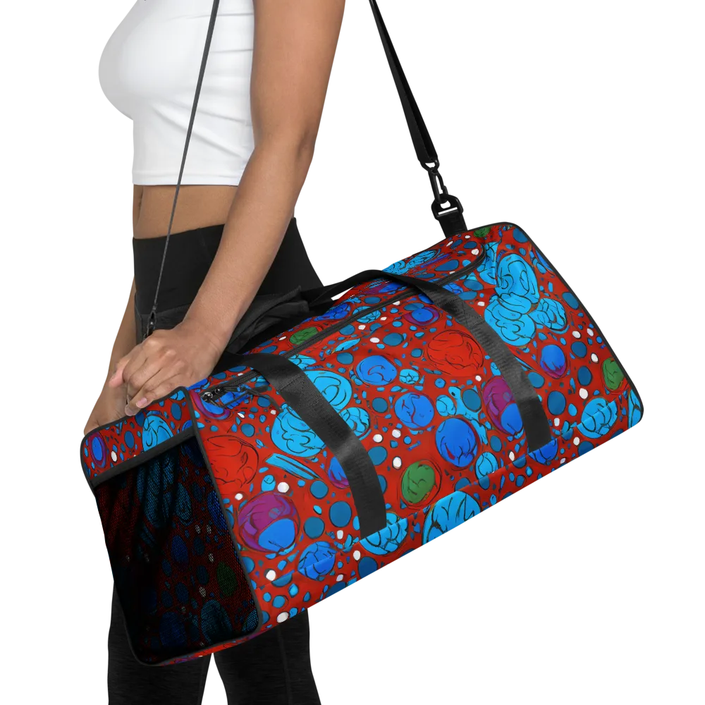 Scarlet Orbit on Duffle Bag — Front