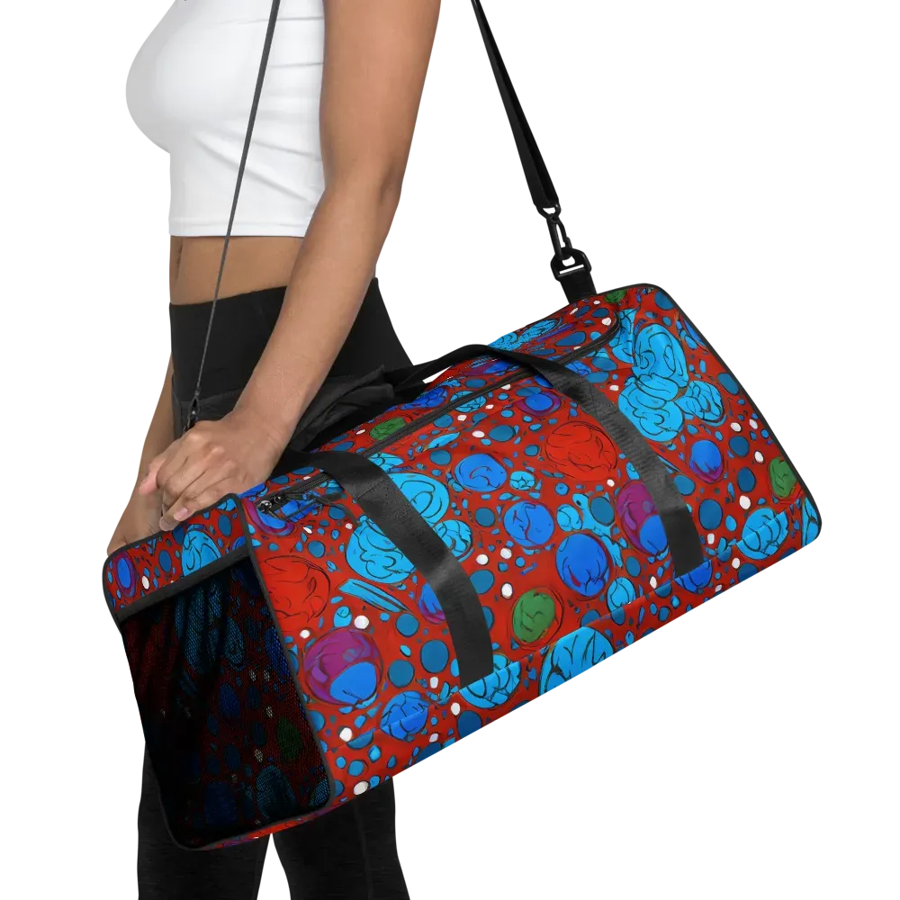 Scarlet Orbit on Duffle Bag — Front