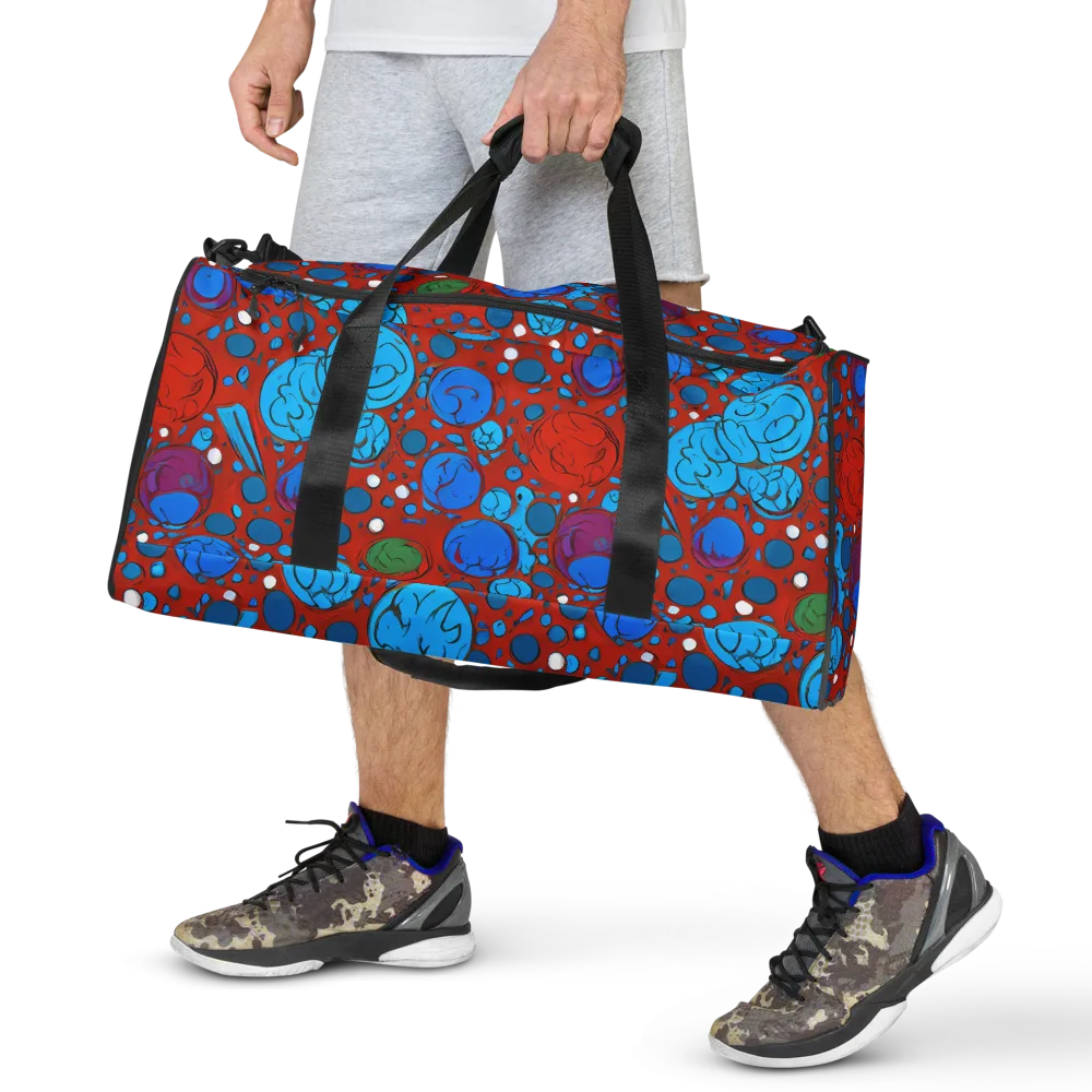 Scarlet Orbit on Duffle Bag — Front