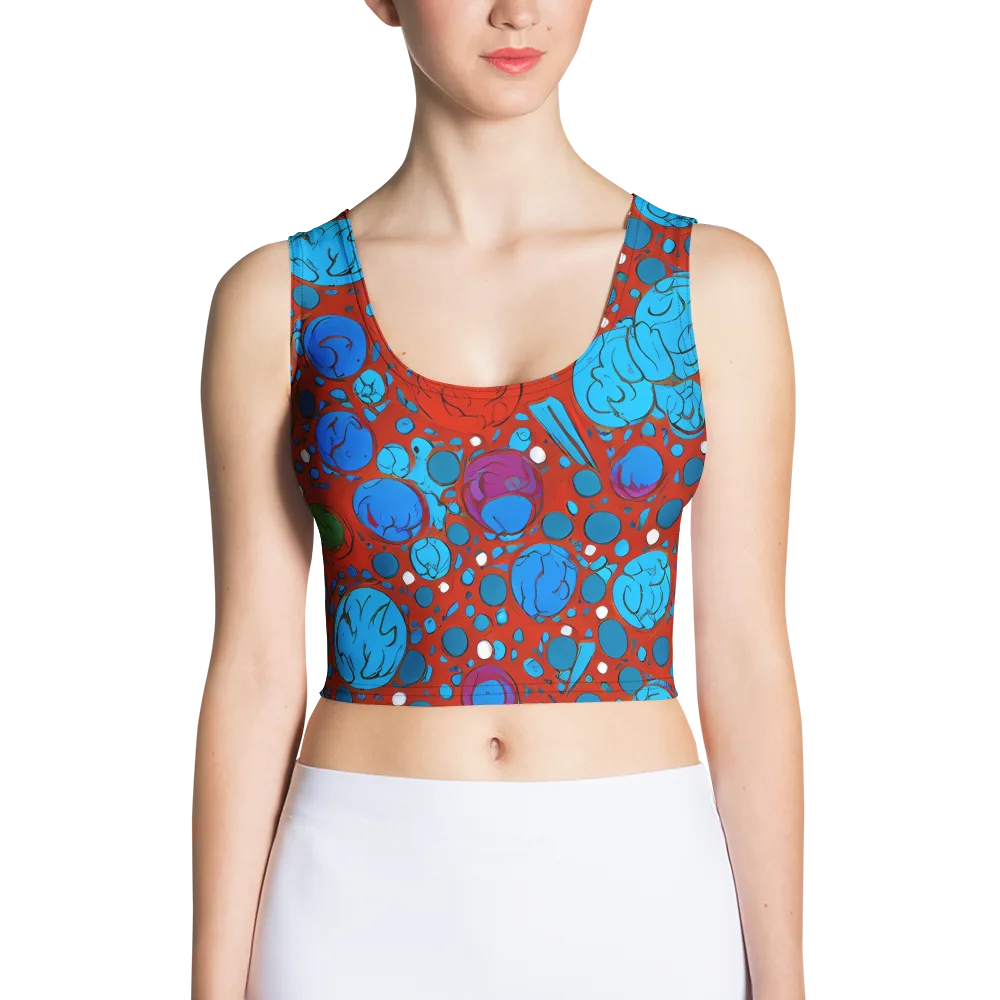 Scarlet Orbit on Crop Top — Front