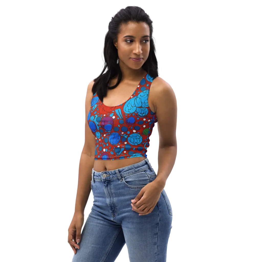 Scarlet Orbit on Crop Top — Left Front