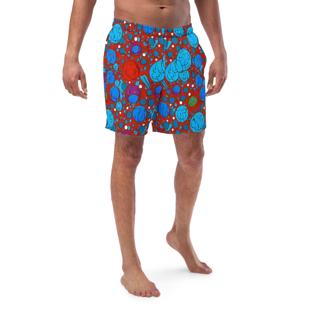 Scarlet Orbit on Swim Trunks — Front