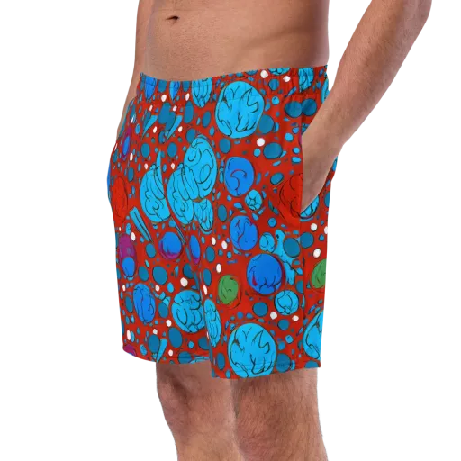 Scarlet Orbit on a Swim Trunks