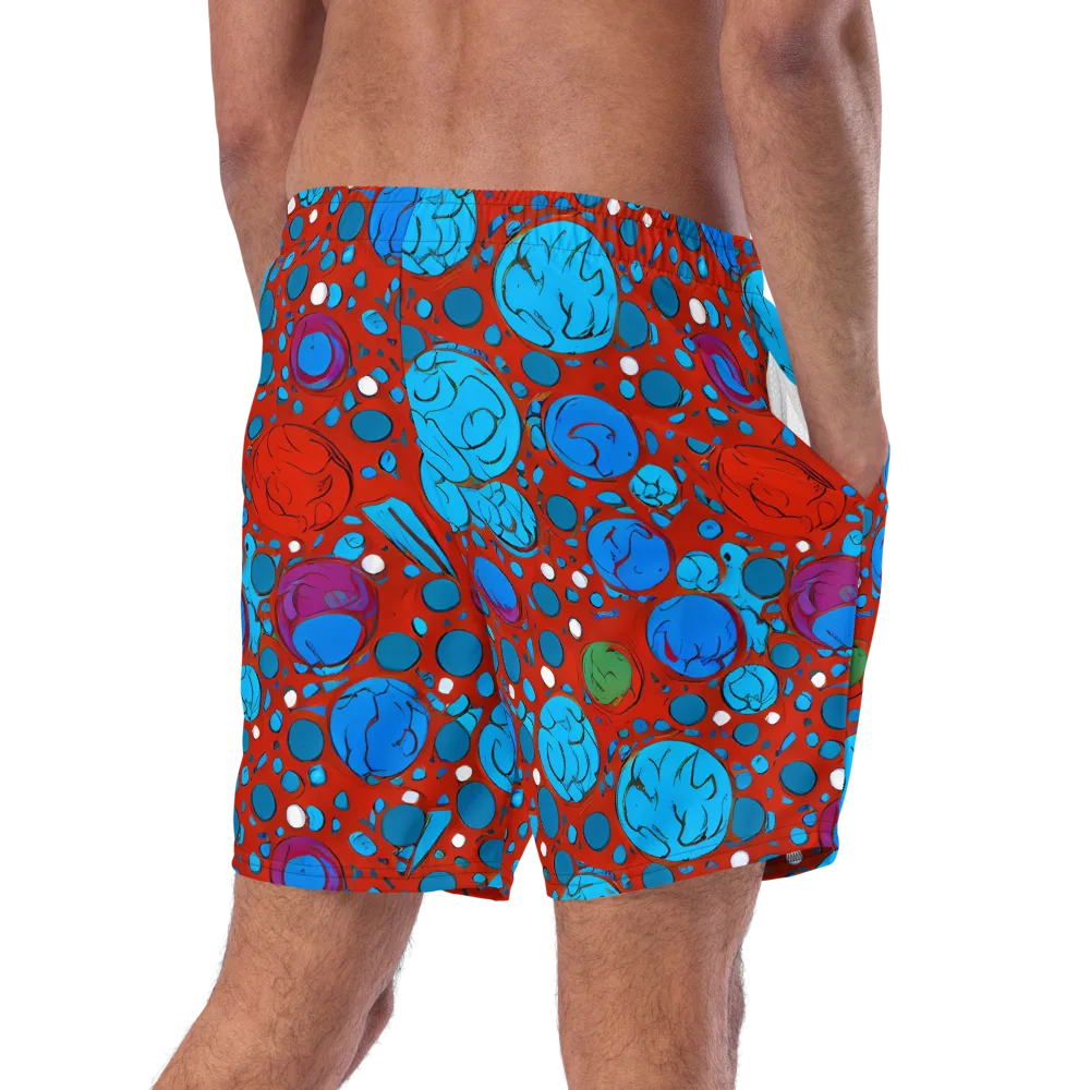 Scarlet Orbit on Swim Trunks — Right Back