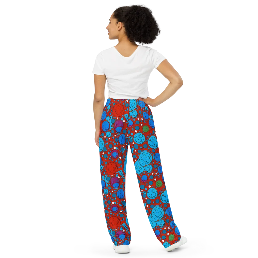 Scarlet Orbit on Wide-Leg Pants — Back