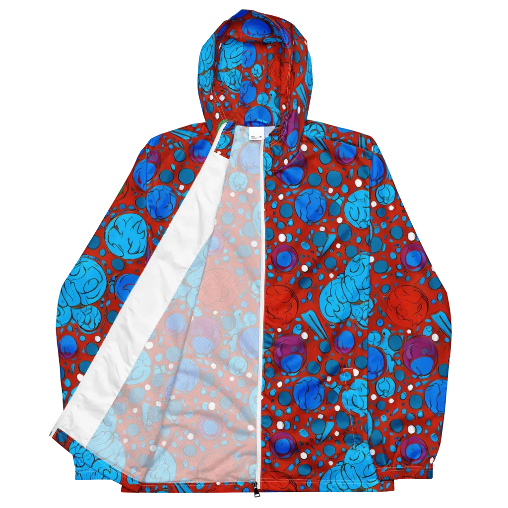 Scarlet Orbit on Men's Windbreaker — Front