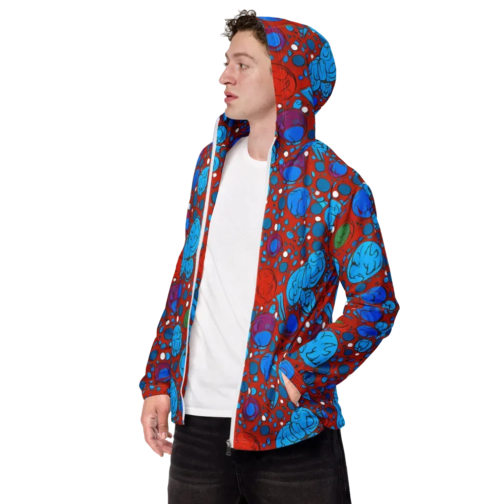 Scarlet Orbit on Men's Windbreaker — Left Front