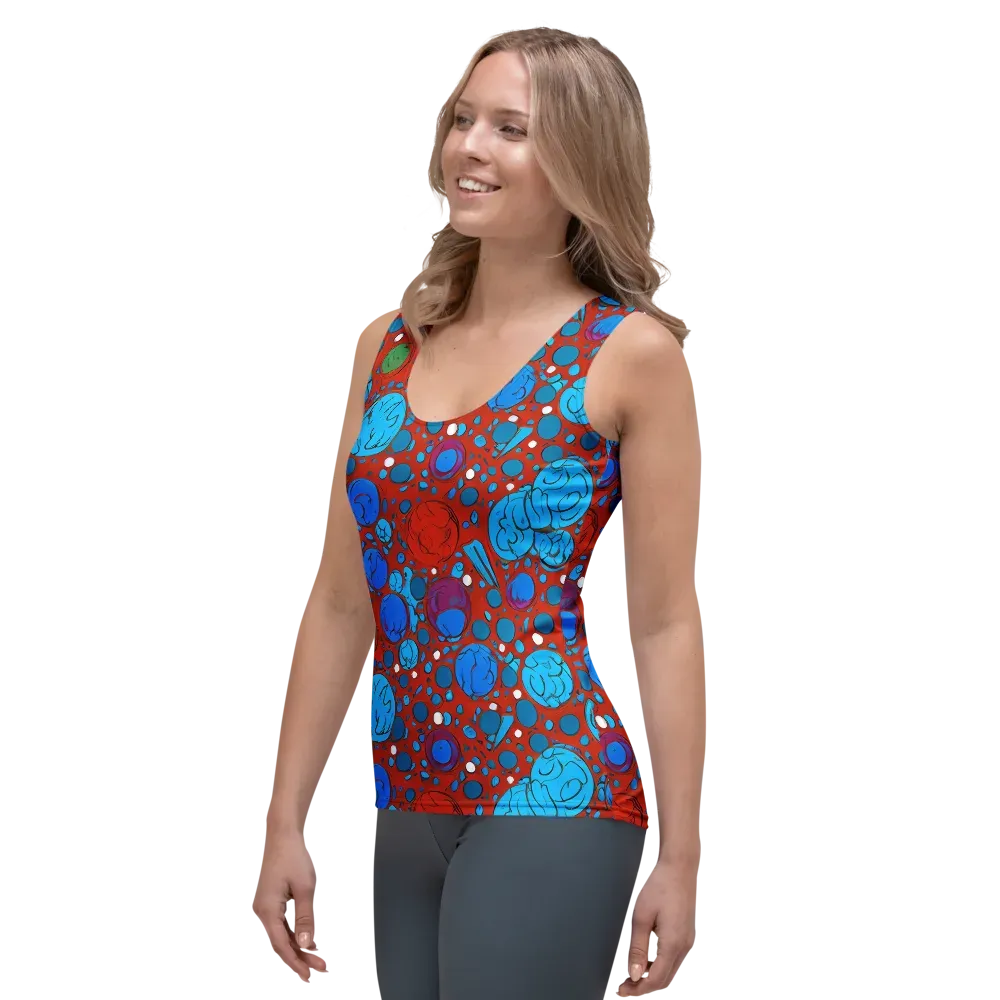 Scarlet Orbit on Women's Tank Top — Left Front