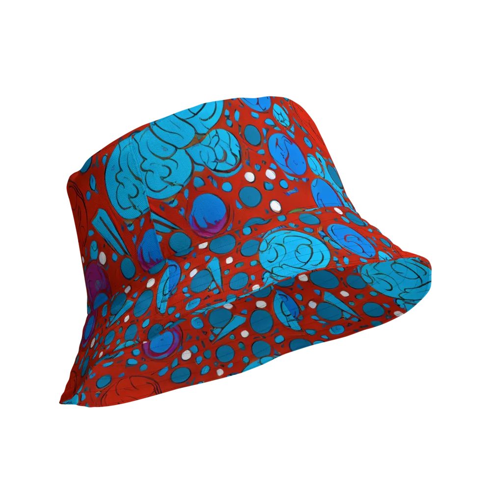 Scarlet Orbit on Reversible Bucket Hat — Product details Outside