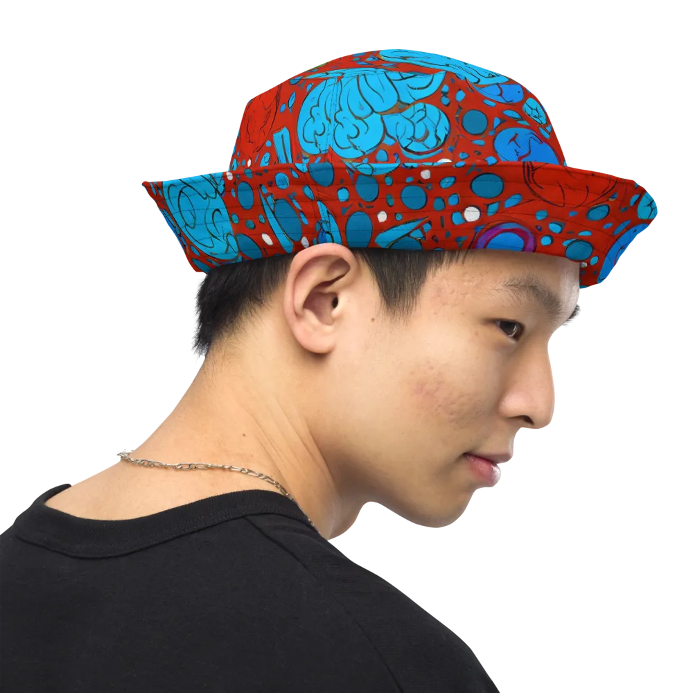 Scarlet Orbit on Reversible Bucket Hat — Right Outside