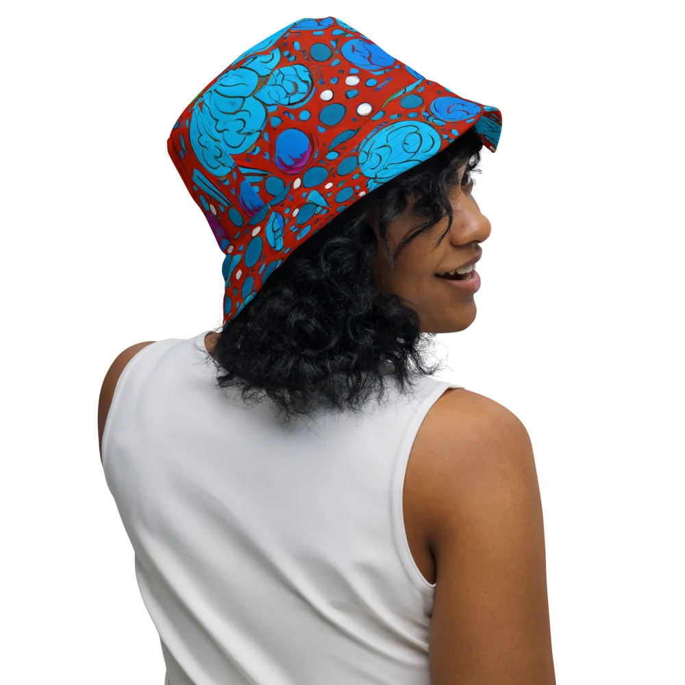 Scarlet Orbit on Reversible Bucket Hat — Right Outside