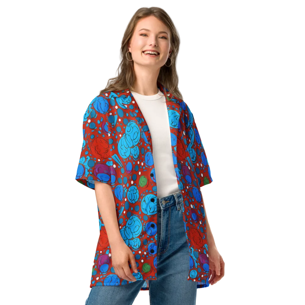 Scarlet Orbit on Button Shirt — Front