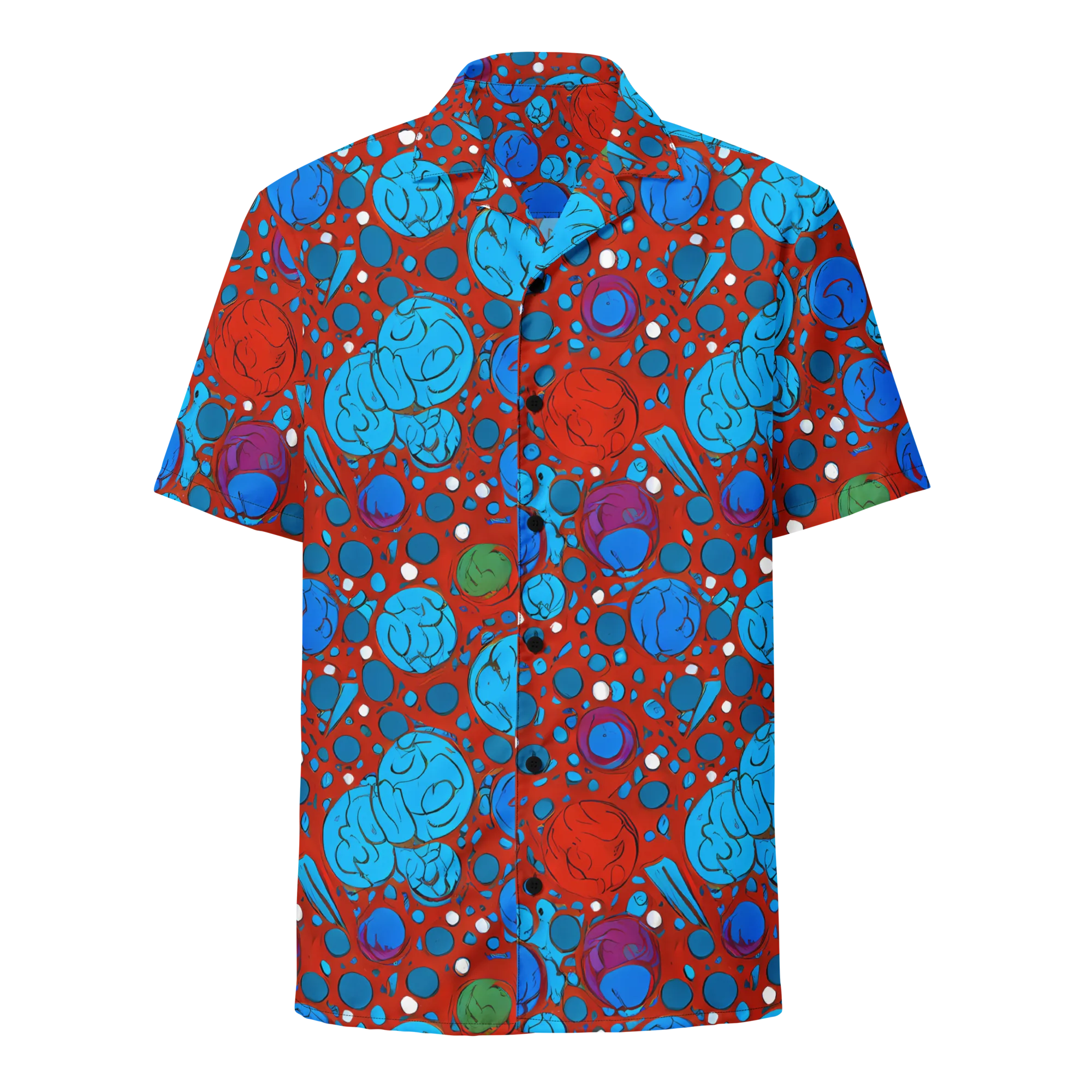 Scarlet Orbit on Button Shirt — Front