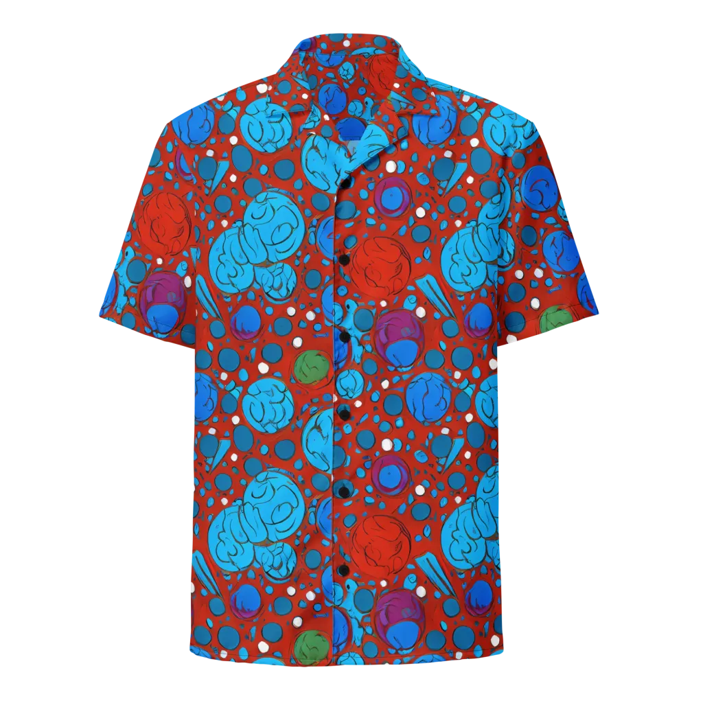 Scarlet Orbit on Button Shirt — Front