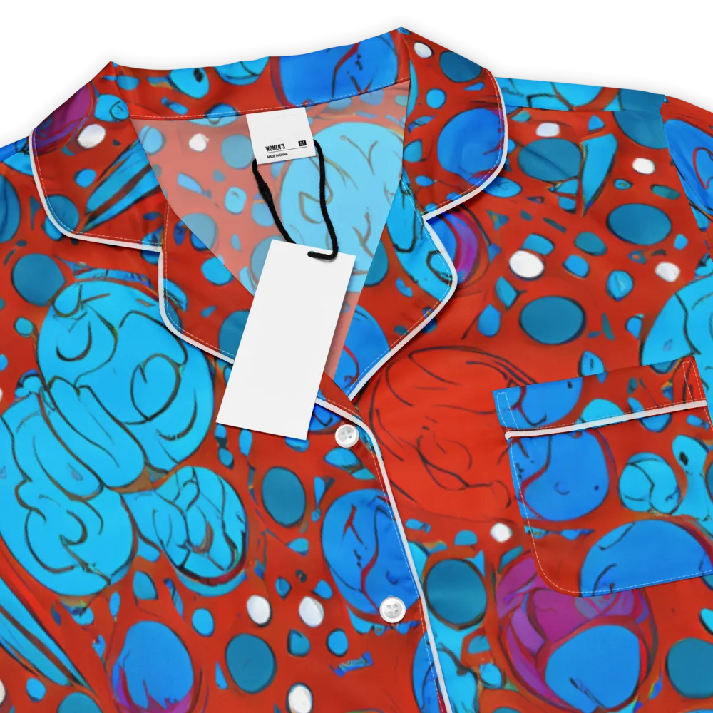 Scarlet Orbit on Women's Short Sleeve Pajama Top — Product details