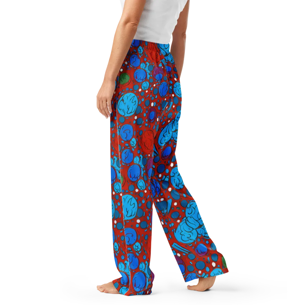 Scarlet Orbit on Women's Pajama Pants — Left