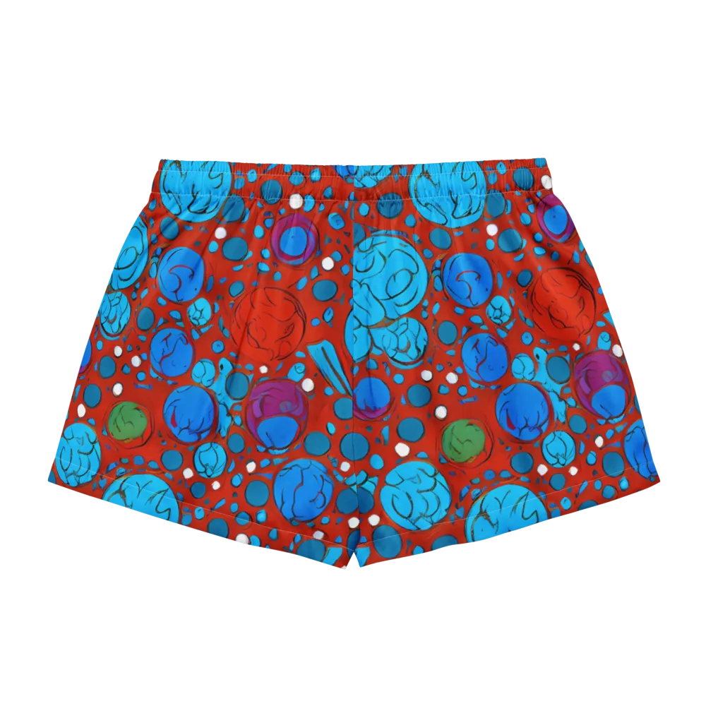 Scarlet Orbit on Women's Pajama Shorts — Back