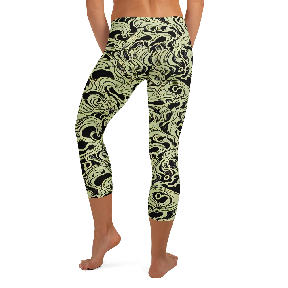 Obsidian Organics on Capri Leggings — Back