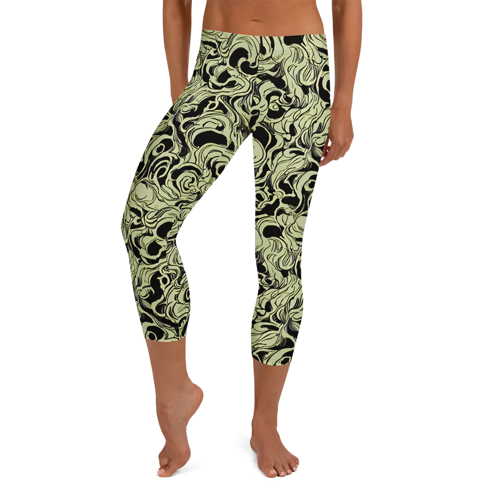 Obsidian Organics on Capri Leggings — Front