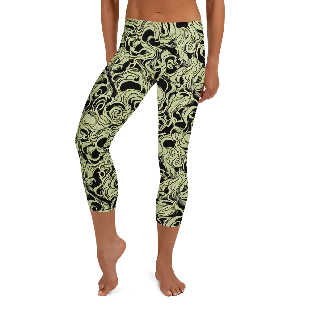 Obsidian Organics on Capri Leggings — Front