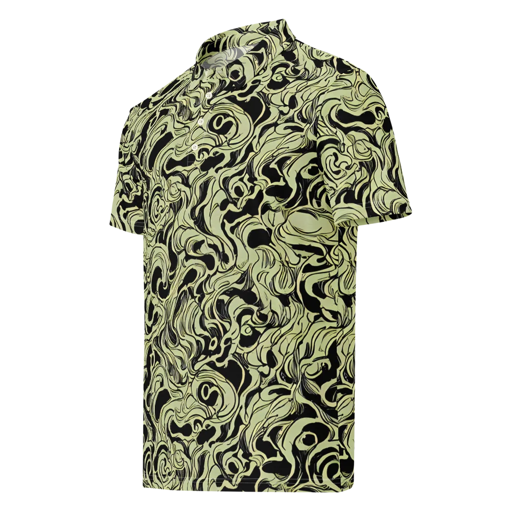 Obsidian Organics on Men's Slim Fit Polo Shirt — Left Front