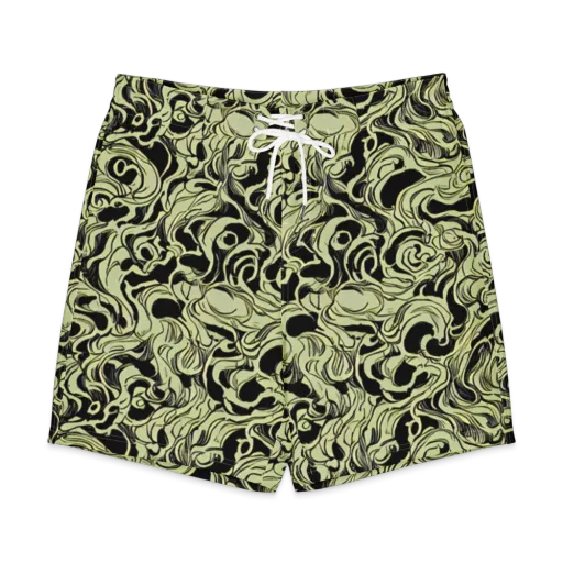 Obsidian Organics on a Men's Board Shorts